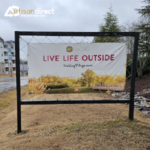 Banner Frame | Artisan Direct Banner sign promoting outdoor lifestyle in a residential community