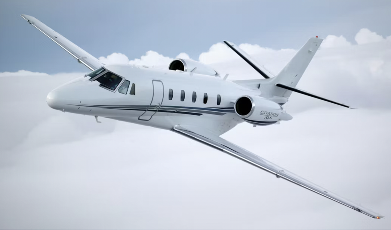 Cessena Citation XLS over the clouds