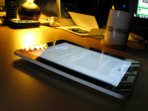 iPad on the table