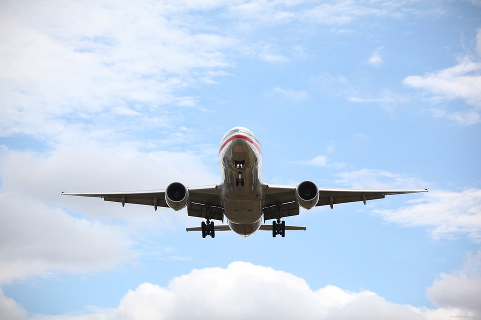 airplane on the sky