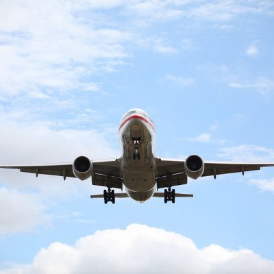 airplane on the sky