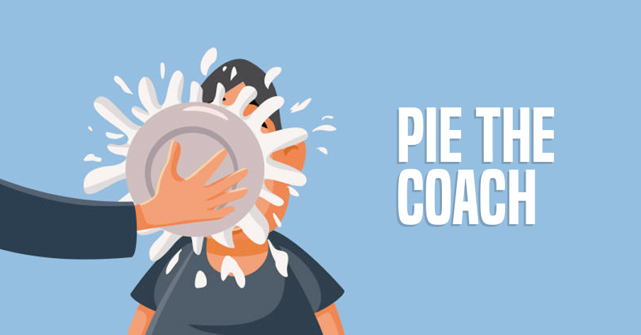 Pie The coach | sports fundraising ideas