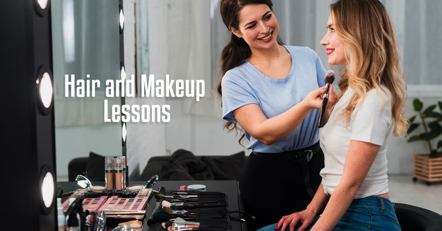 Hair and makeup lessons | cheer fundraising ideas