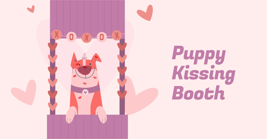 Puppy kissing booth fundraising ideas