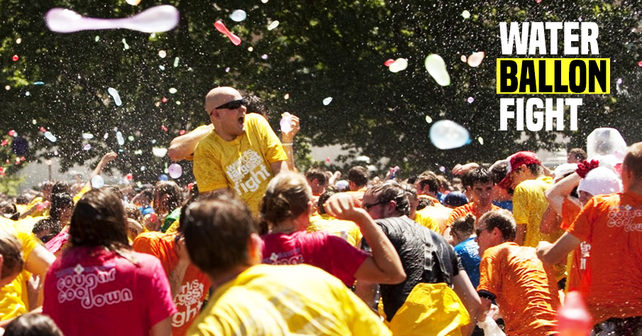 Water balloon fight | fundraising event ideas