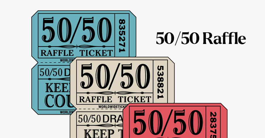 50-50 Raffle | church fundraiser ideas 