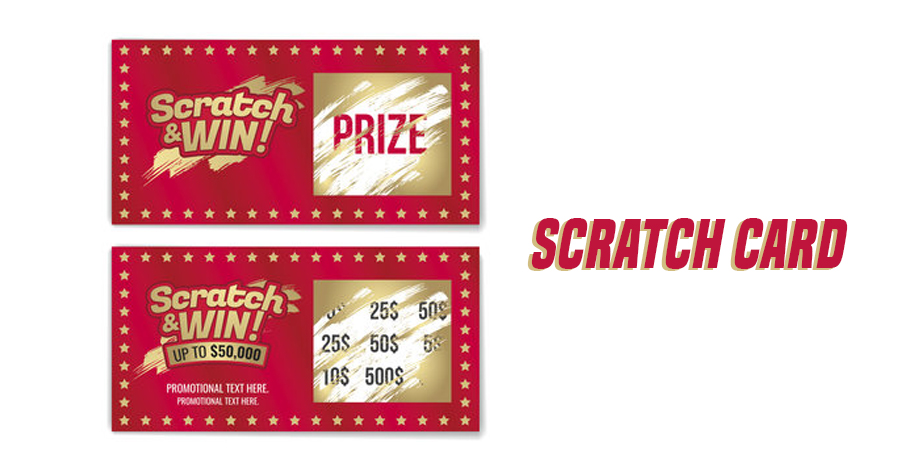 Scratch Card | softball fundraiser ideas